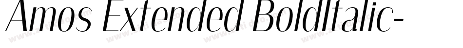 Amos Extended BoldItalic字体转换